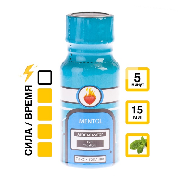 Купить Ароматизатор Ментол 15 мл с УльтраБутил, Изобутилнитрит эффектом действия, в Стерлитамаке, цена: 1 150 ₽